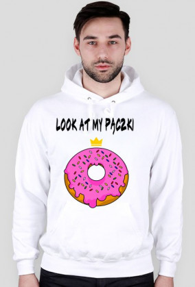 Bluza z kapturem "look at my pączki"