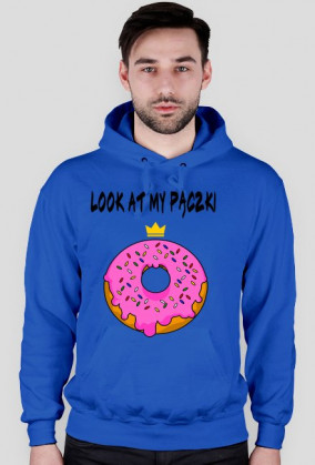 Bluza z kapturem "look at my pączki"