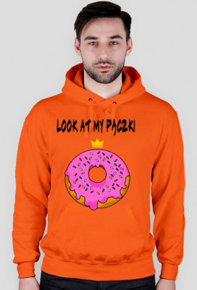 Bluza z kapturem "look at my pączki"