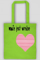 Torba z nadrukiem SERCE I NAPIS MAŁE JEST WREDNE