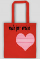 Torba z nadrukiem SERCE I NAPIS MAŁE JEST WREDNE
