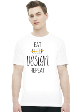 Eat, Sleep, Design, Repeat - Prezent dla grafika komputerowego - Koszulka męska