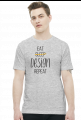 Eat, Sleep, Design, Repeat - Prezent dla grafika komputerowego - Koszulka męska