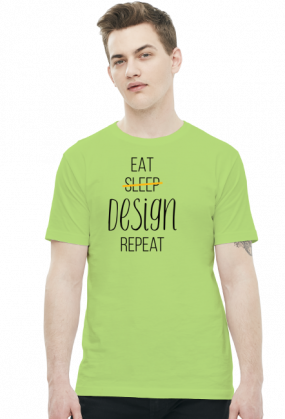 Eat, Sleep, Design, Repeat - Prezent dla grafika komputerowego - Koszulka męska