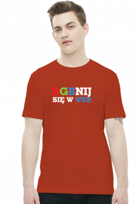 RGBnij się w WEB - Prezent dla grafika komputerowego - Koszulka męska