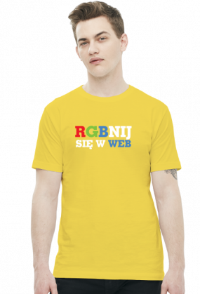 RGBnij się w WEB - Prezent dla grafika komputerowego - Koszulka męska