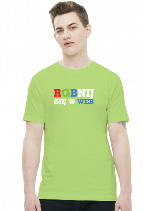 RGBnij się w WEB - Prezent dla grafika komputerowego - Koszulka męska