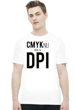 CMYKnij mnie w DPI (#2) - prezent dla grafika komputerowego - koszulka męska