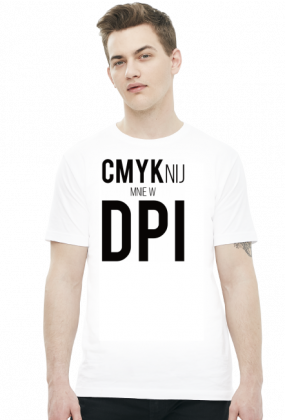 CMYKnij mnie w DPI (#2) - prezent dla grafika komputerowego - koszulka męska