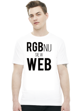 RGBnij się w WEB (#2) - Prezent dla grafika komputerowego - Koszulka męska