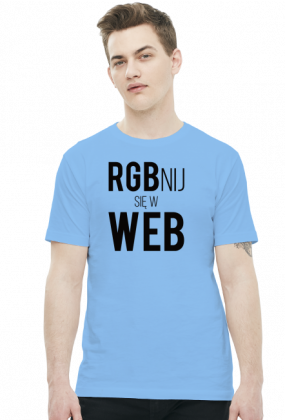 RGBnij się w WEB (#2) - Prezent dla grafika komputerowego - Koszulka męska