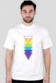 T-shirt męski w trójkąty