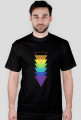 T-shirt męski w trójkąty