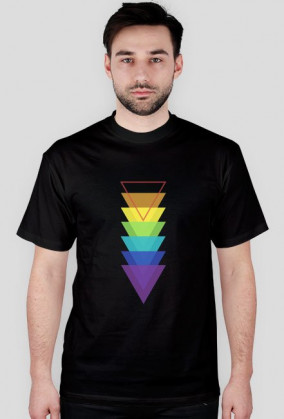 T-shirt męski w trójkąty