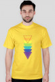 T-shirt męski w trójkąty
