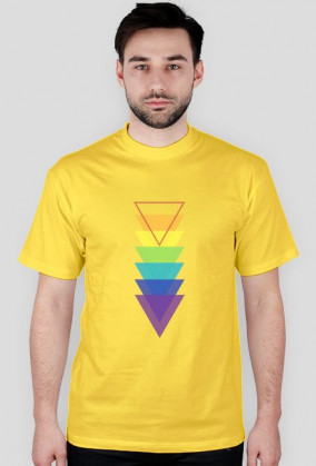 T-shirt męski w trójkąty