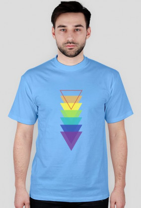 T-shirt męski w trójkąty