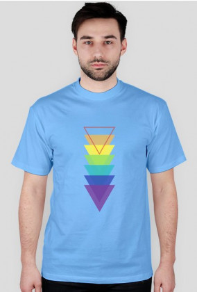 T-shirt męski w trójkąty