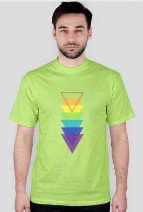 T-shirt męski w trójkąty