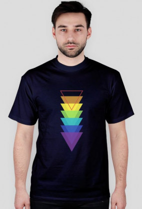 T-shirt męski w trójkąty