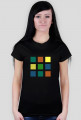 T-shirt damski w kwadraciki
