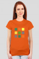 T-shirt damski w kwadraciki