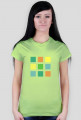 T-shirt damski w kwadraciki