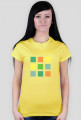 T-shirt damski w kwadraciki