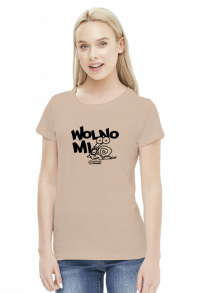 Koszulka damska - Wolno mi. Ślimak. Pada