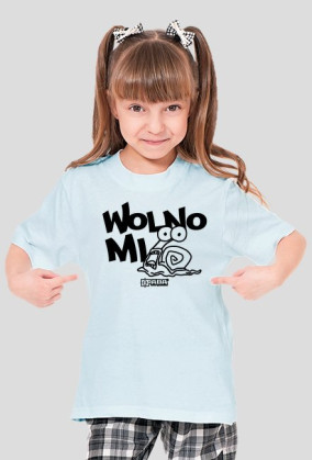 Koszulka dla dziewczynki - Wolno mi. Ślimak. Pada