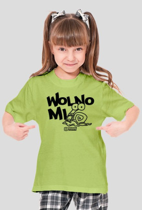 Koszulka dla dziewczynki - Wolno mi. Ślimak. Pada