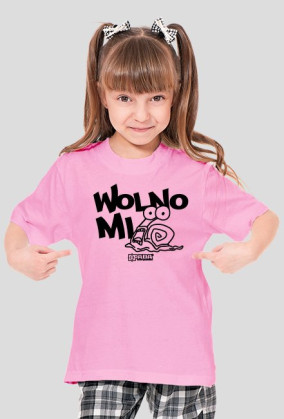Koszulka dla dziewczynki - Wolno mi. Ślimak. Pada