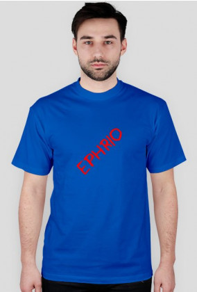 Męska koszulka z małym logo (niebieska)