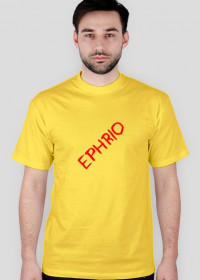 Męska koszulka z małym logo (żółta)