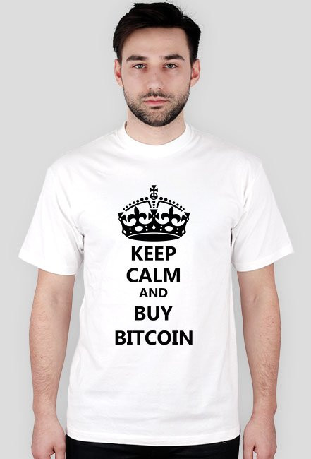 KEEP CALM bitcoin t-shirt męski