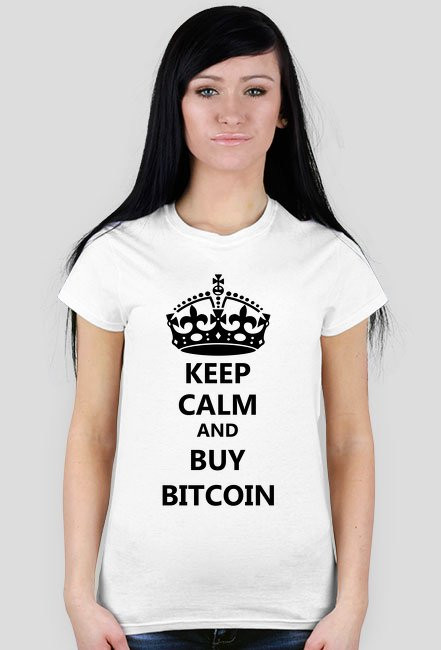 KEEP CALM bitcoin t-shirt damski