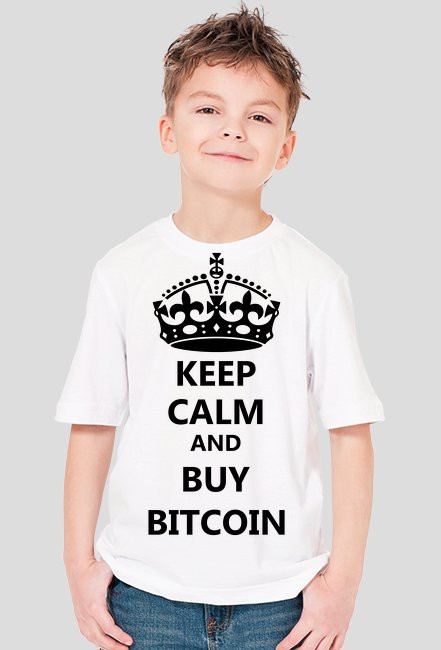 KEEP CALM bitcoin t-shirt dziecięcy
