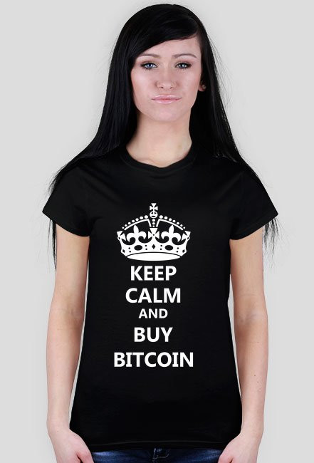 KEEP CALM bitcoin t-shirt damski