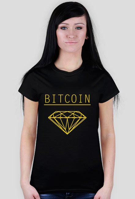 Bitcoin diamond t-shirt damski