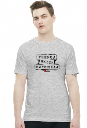 Koszulka męska - Trenuj, walcz, zwyciężaj. Pada