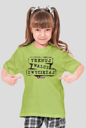 Koszulka dla dziewczynki - Trenuj, walcz, zwyciężaj. Pada