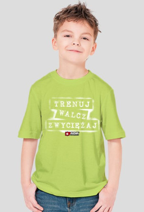 Koszulka dla chłopca - Trenuj, walcz, zwyciężaj. Pada