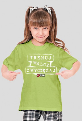 Koszulka dla dziewczynki - Trenuj, walcz, zwyciężaj. Pada
