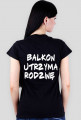 "Czym się różni balkon od humanisty" T-SHIRT CZARNA DAMSKA