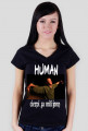 "Human cierpi za milijony" T-SHIRT CZARNA DAMSKA