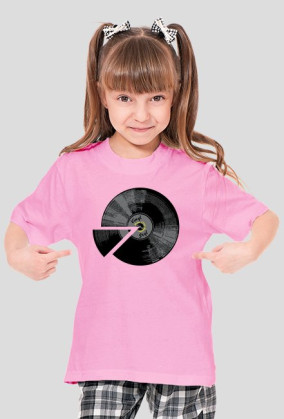 Koszulka dla dziewczynki - Winyl płyta. Pada