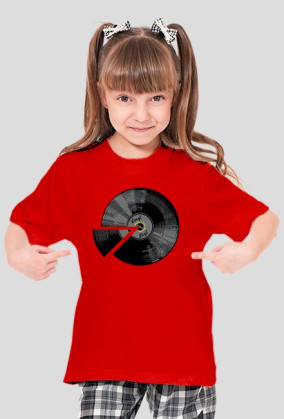 Koszulka dla dziewczynki - Winyl płyta. Pada