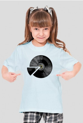 Koszulka dla dziewczynki - Winyl płyta. Pada