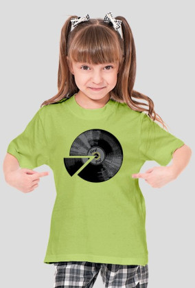 Koszulka dla dziewczynki - Winyl płyta. Pada