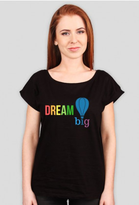 Luźny t-shirt damski Dream Big
